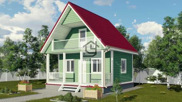Каркасный дом 6х6 ДК-3